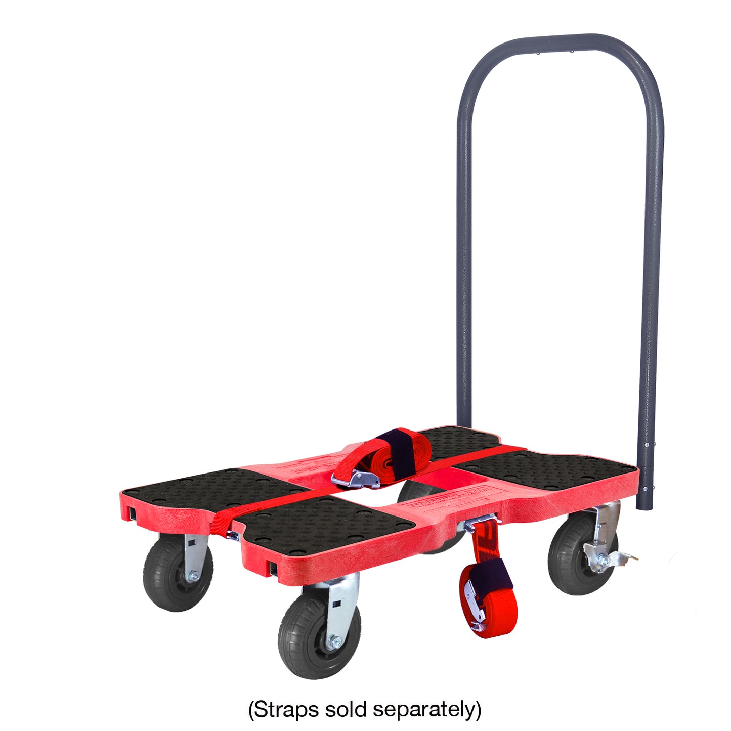 Snap-Loc E-Track Dolly – Extreme-Duty, 1,600 lb Capacity with 6" Solid Synthetic Rubber Casters - Red