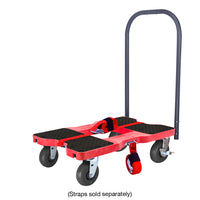 Snap-Loc E-Track Dolly – Extreme-Duty, 1,600 lb Capacity with 6" Solid Synthetic Rubber Casters - Red