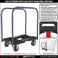Snap-Loc E-Track Dolly – Extreme-Duty, 1,600 lb Capacity with 6" Solid Synthetic Rubber Casters - Red