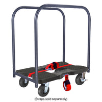 Snap-Loc E-Track Dolly – Extreme-Duty, 1,600 lb Capacity with 6" Solid Synthetic Rubber Casters - Red