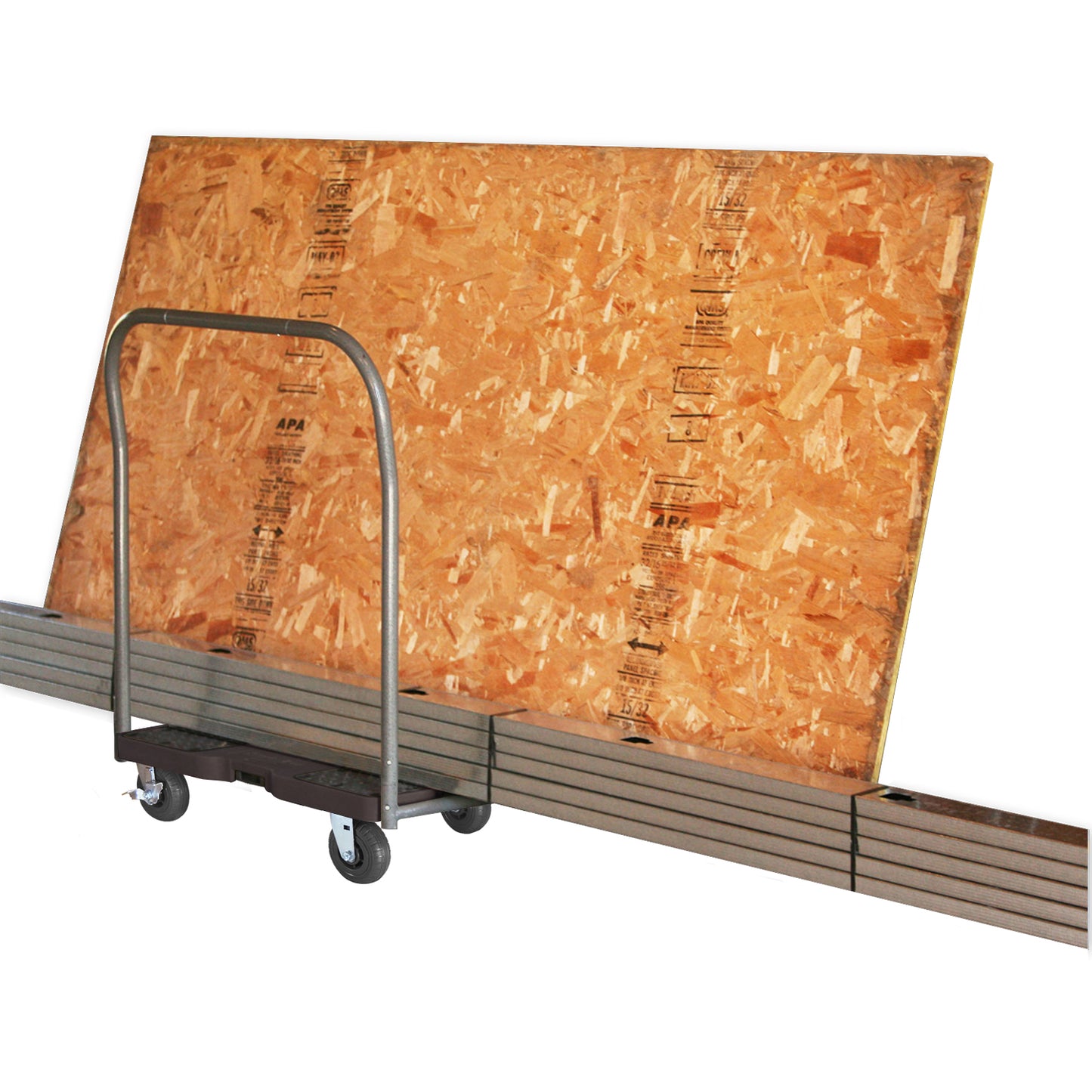 Snap-Loc E-Track Dolly – Extreme-Duty, 1,600 lb Capacity with 6" Solid Synthetic Rubber Casters - Red