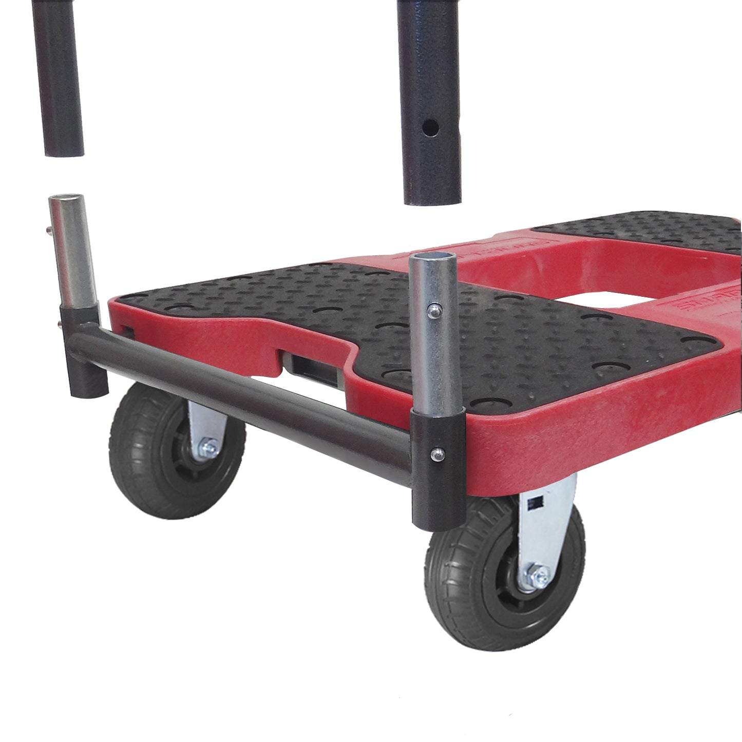 Snap-Loc E-Track Dolly – Extreme-Duty, 1,600 lb Capacity with 6" Solid Synthetic Rubber Casters - Red