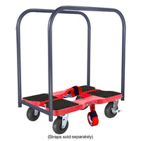 Snap-Loc E-Track Dolly – Extreme-Duty, 1,600 lb Capacity with 6" Solid Synthetic Rubber Casters - Red