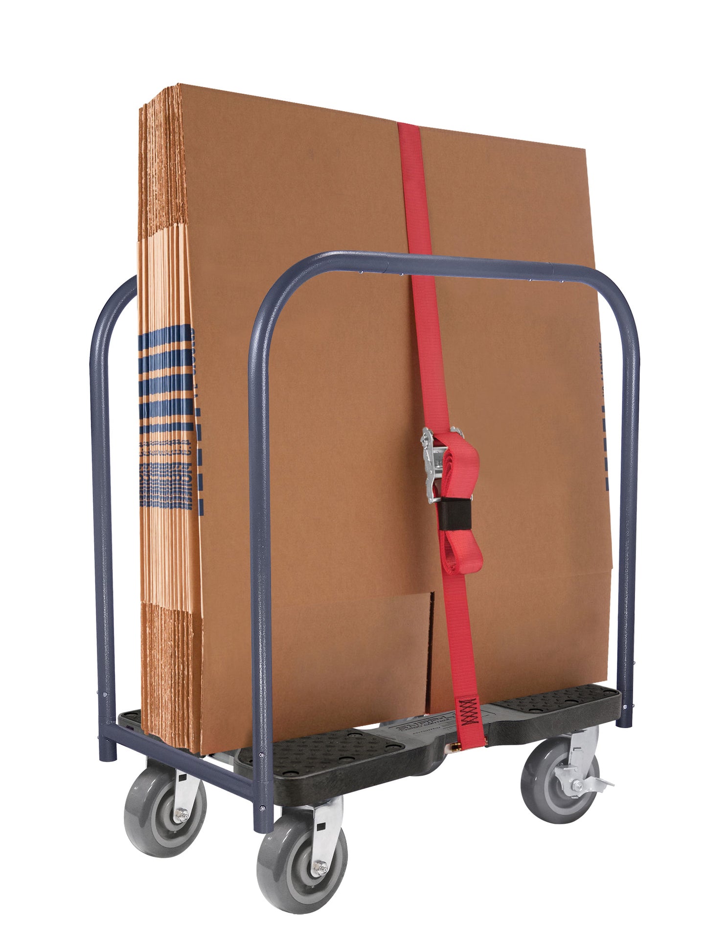 Snap-Loc E-Track Dolly – Super-Duty, 1,800 lb Capacity with 6” Polyurethane Swivel Casters - Red