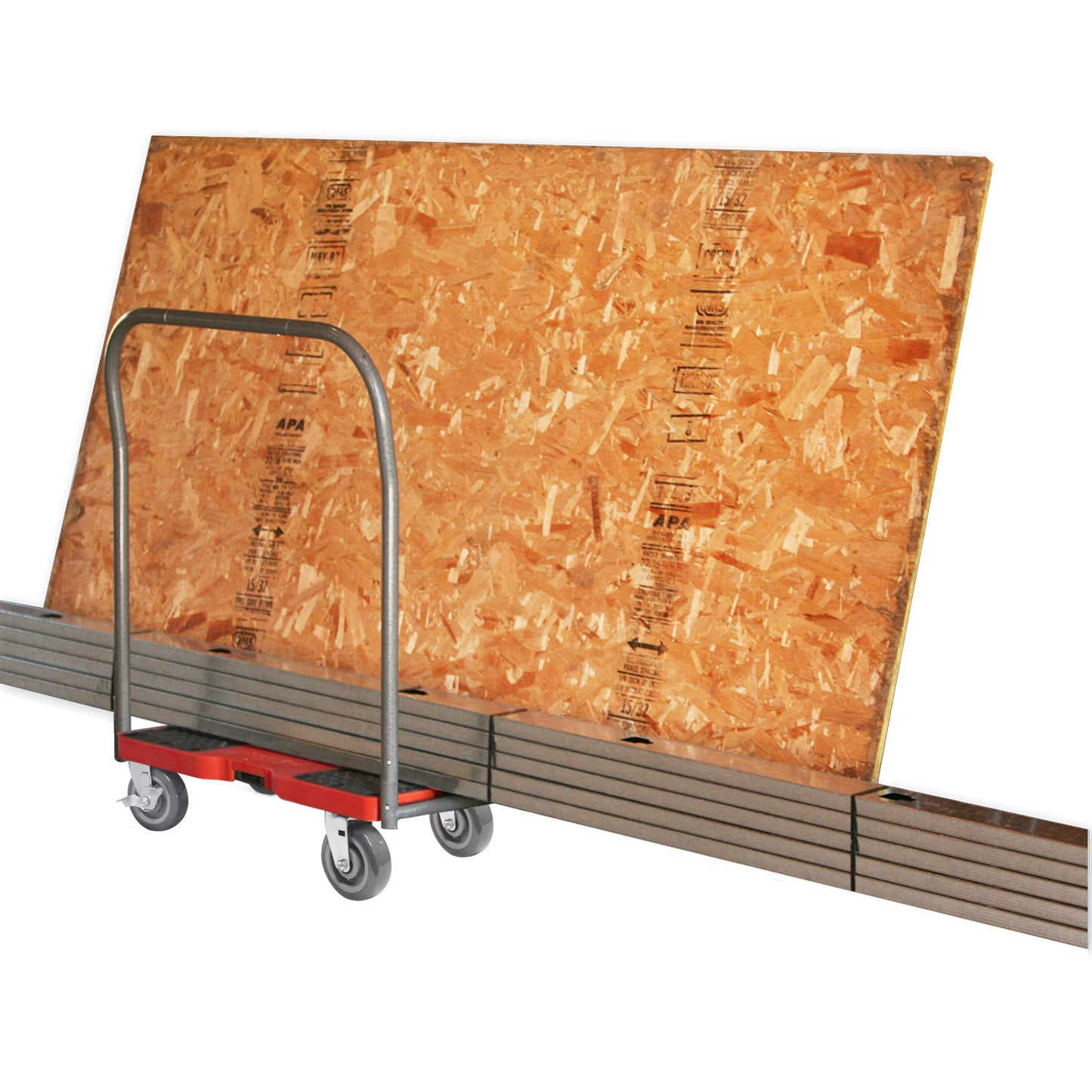 Snap-Loc E-Track Dolly – Super-Duty, 1,800 lb Capacity with 6” Polyurethane Swivel Casters - Red