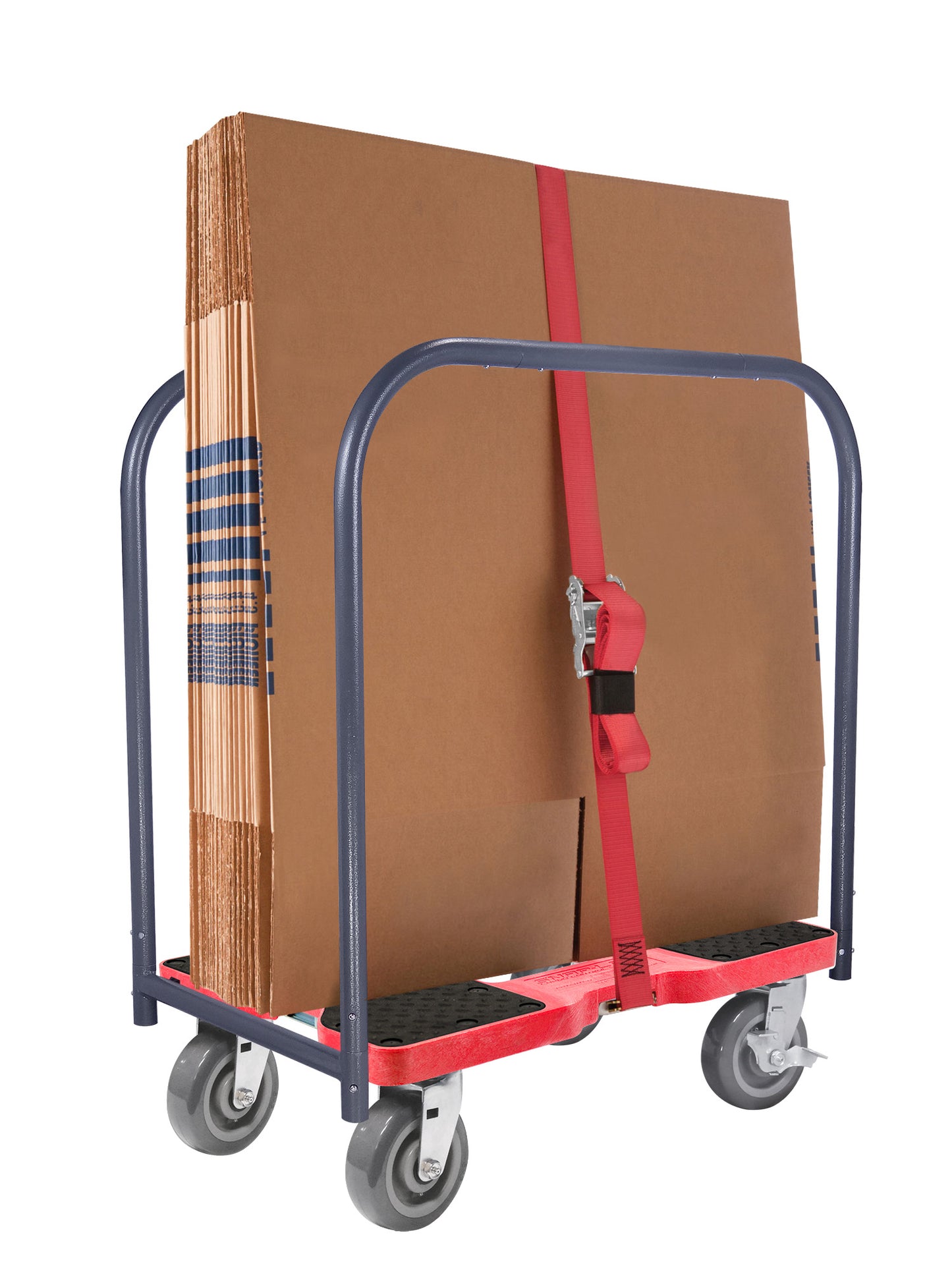 Snap-Loc E-Track Dolly – Super-Duty, 1,800 lb Capacity with 6” Polyurethane Swivel Casters - Red