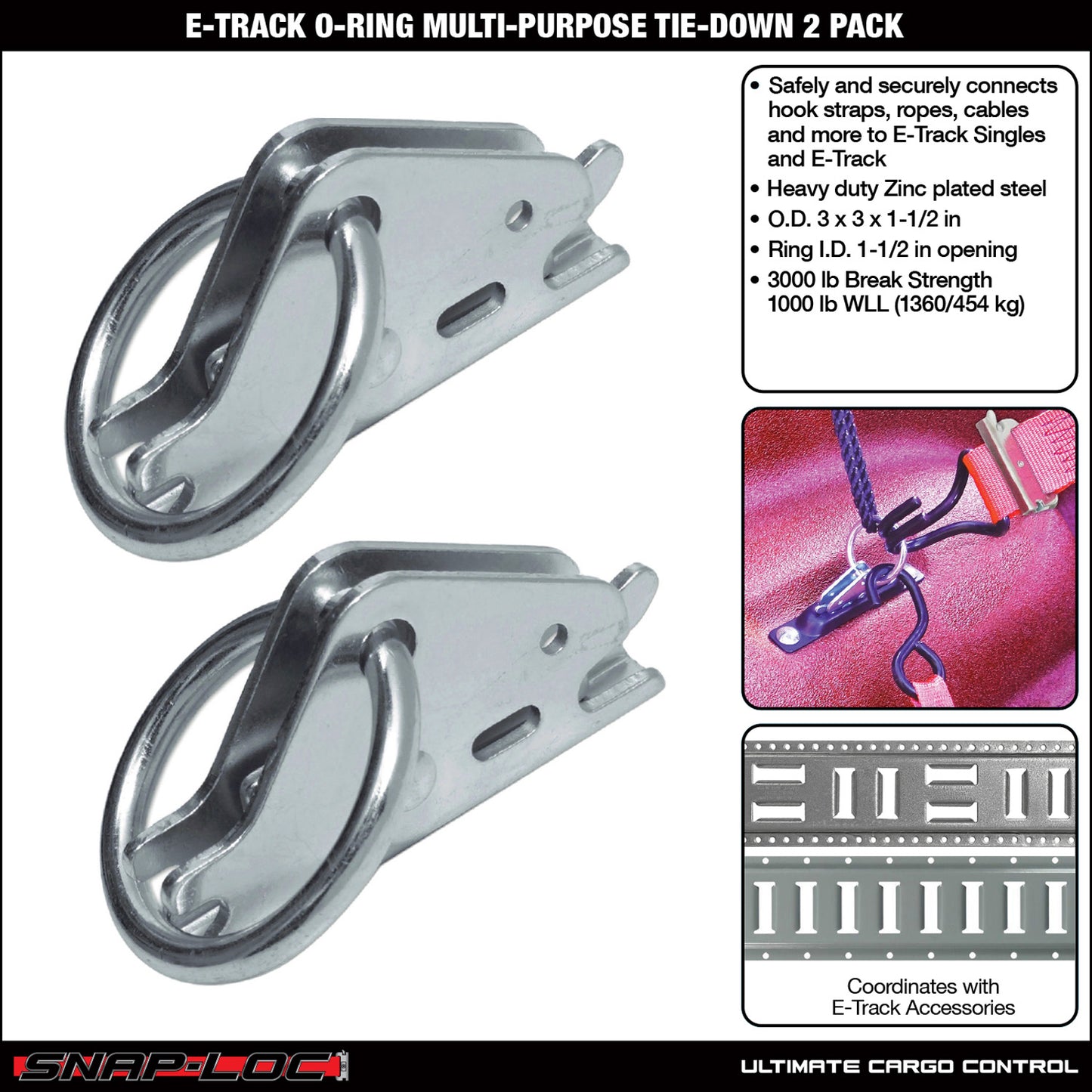 Snap-Loc E-Track O-Ring Tie-Down – Multi-Purpose