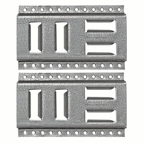 SNAP-LOC Fast-Track E-Track 8 Inch 2-Pack USA Galvanized Steel Horizontal Vertical, Logistic Tie-Down for Pickups, Trucks, Trailers