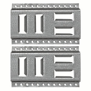SNAP-LOC Fast-Track E-Track 8 Inch 2-Pack USA Galvanized Steel Horizontal Vertical, Logistic Tie-Down for Pickups, Trucks, Trailers