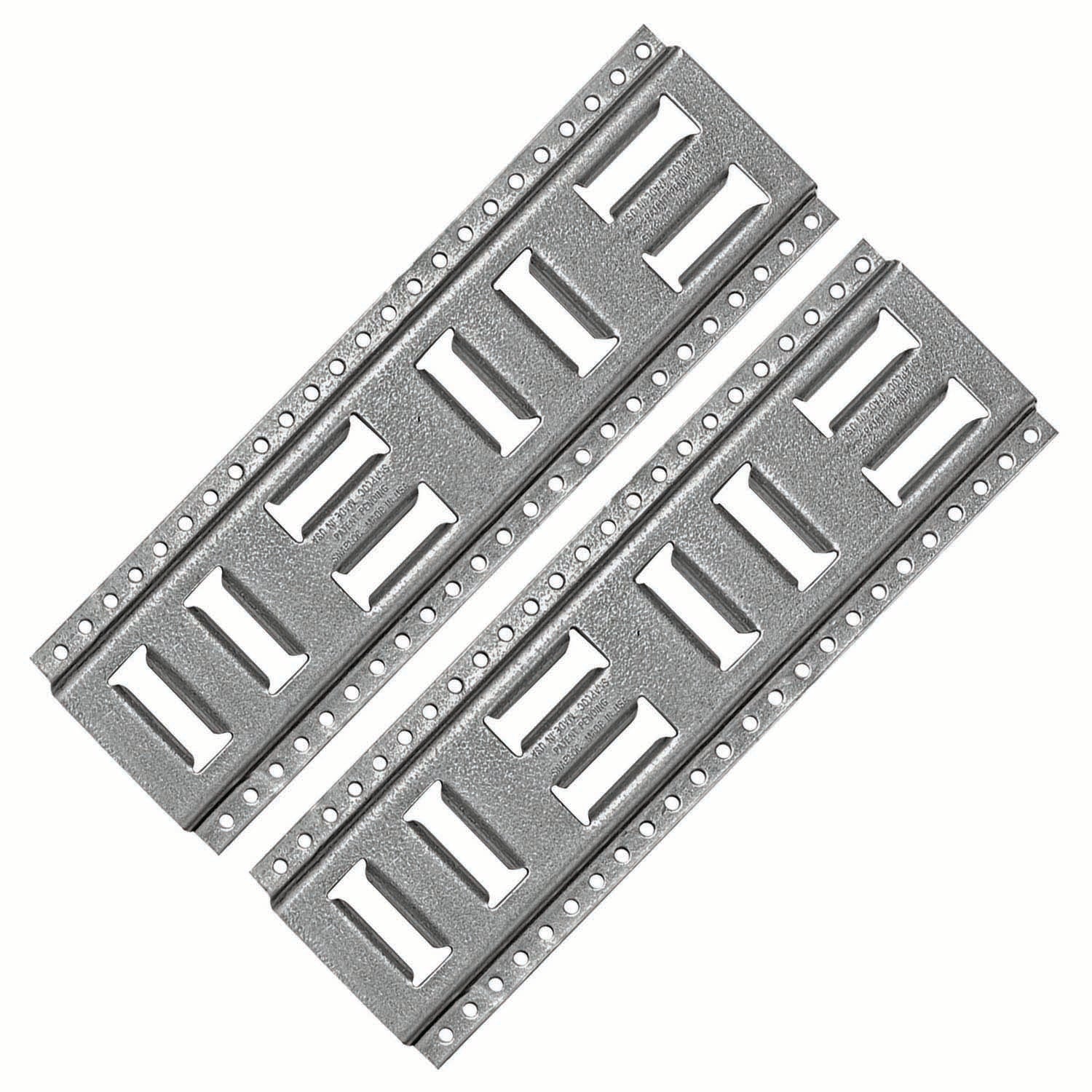 SNAP-LOC Fast-Track E-Track 16 Inch 2-Pack USA Galvanized Steel Horizo ...