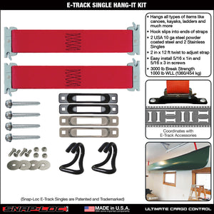 E-Track Single Hang-It Tie-Down Anchor Kit 3,000 lb