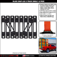 Snap-Loc E-Track Single Anchor – Black 10-Pack, Logistic Tie-Down