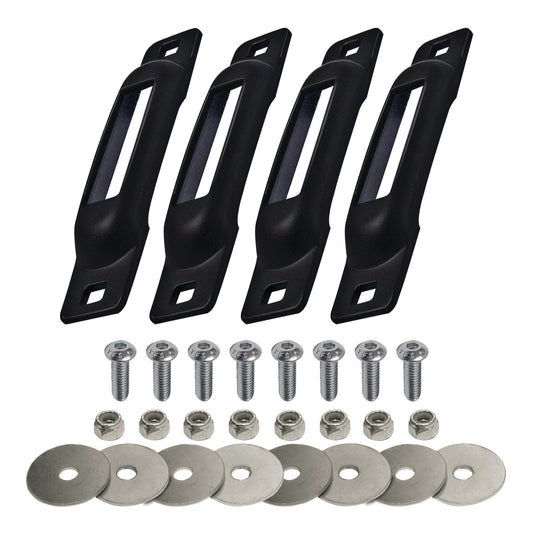 Snap-Loc E-Track Single Anchor – Black 4-Pack with Allen Screws, Logistic Tie-Down