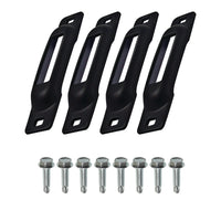 Snap-Loc E-Track Single Anchor – Black 4-Pack with Self-Drilling Screws, Logistic Tie-Down