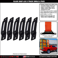 Snap-Loc E-Track Single Anchor – Black 6-Pack, Logistic Tie-Down