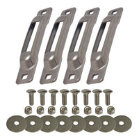 Snap-Loc E-Track Single Anchor – Stainless 4-Pack with Carriage Bolts, Logistic Tie-Down