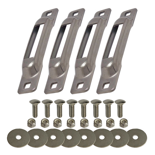Snap-Loc E-Track Single Anchor – Stainless 4-Pack with Carriage Bolts, Logistic Tie-Down