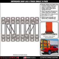 Snap-Loc E-Track Single Anchor – Unfinished 10-Pack, Logistic Tie-Down