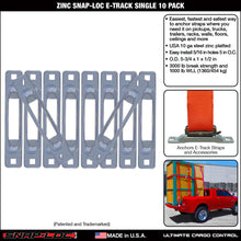 Zinc SNAP-LOC E-Track Single Strap Anchor 10-Pack