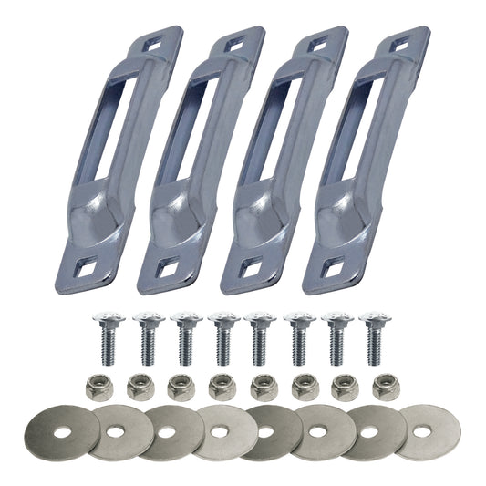Snap-Loc E-Track Single Anchor – Zinc 4-Pack with Carriage Bolts, Logistic Tie-Down