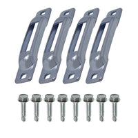 Snap-Loc E-Track Single Anchor – Zinc 4-Pack with Self-Drilling Screws, Logistic Tie-Down