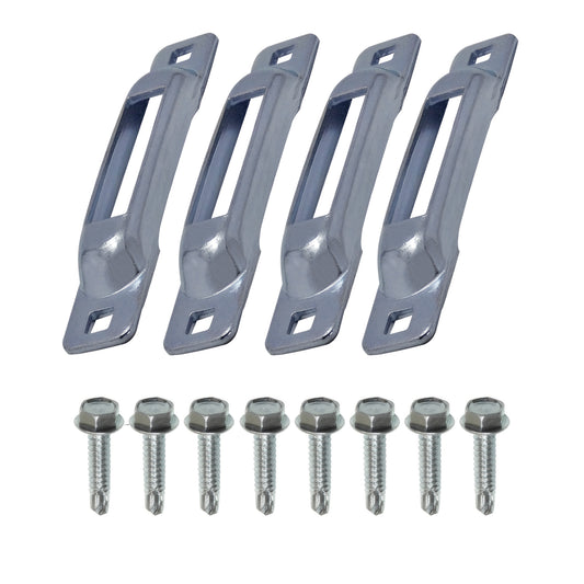Snap-Loc E-Track Single Anchor – Zinc 4-Pack with Self-Drilling Screws, Logistic Tie-Down
