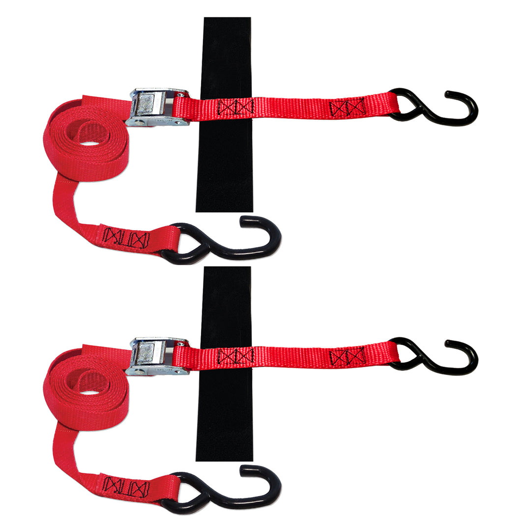 2 x 12' Cam Buckle Straps with E-Fittings - 8 Pack
