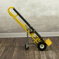 E-Track Hand Truck – 500 lb Capacity with Cinch Strap, 10” Flat-Free Tires and Fold-Down Swivel Casters