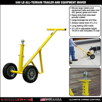 Trailer & Equipment Mover – All-Terrain, 500 lb Capacity with Adjustable Height Ball and 10” Flat-Free Tires