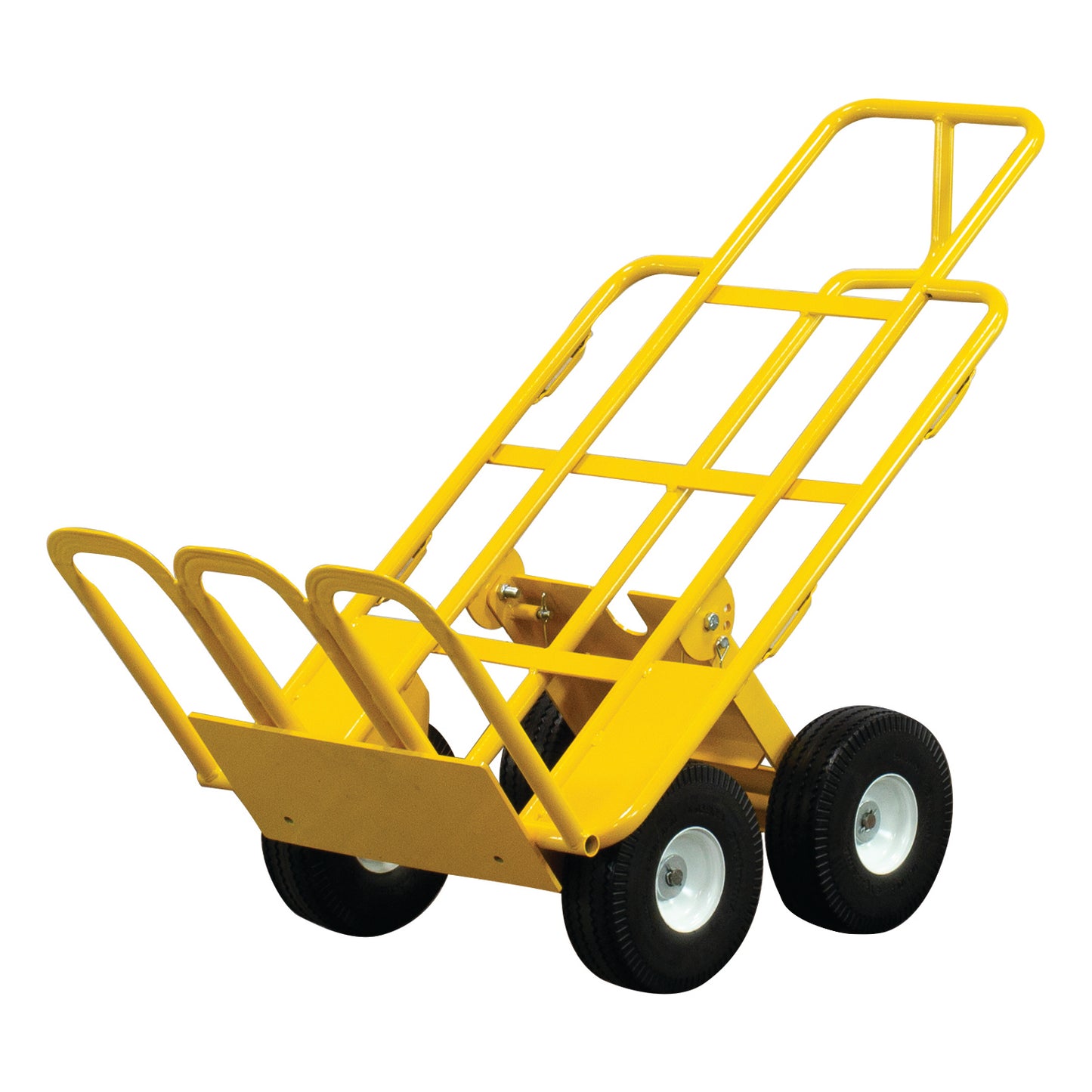 E-Track Hand Truck – All-Terrain, 750 lb Capacity with Load Bar and 4-Wheel 10” Flat-Free Tires