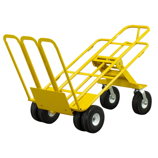 E-Track Hand Truck – All-Terrain, 1,000 lb Capacity with Load Bar and 6-Wheel 10” Flat-Free Tires