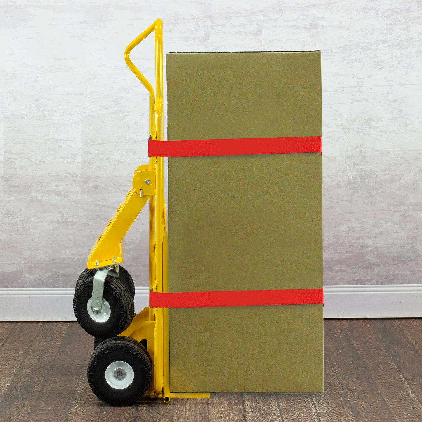 E-Track Hand Truck – All-Terrain, 1,000 lb Capacity with Load Bar and 6-Wheel 10” Flat-Free Tires