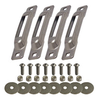 Snap-Loc E-Track Single Tie-Down Anchor Points – Stainless Steel 4-Pack with Allen Screws