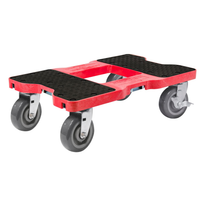 Snap-Loc E-Track Dolly – Super-Duty, 1,800 lb Capacity with 6” Polyurethane Swivel Casters - Red