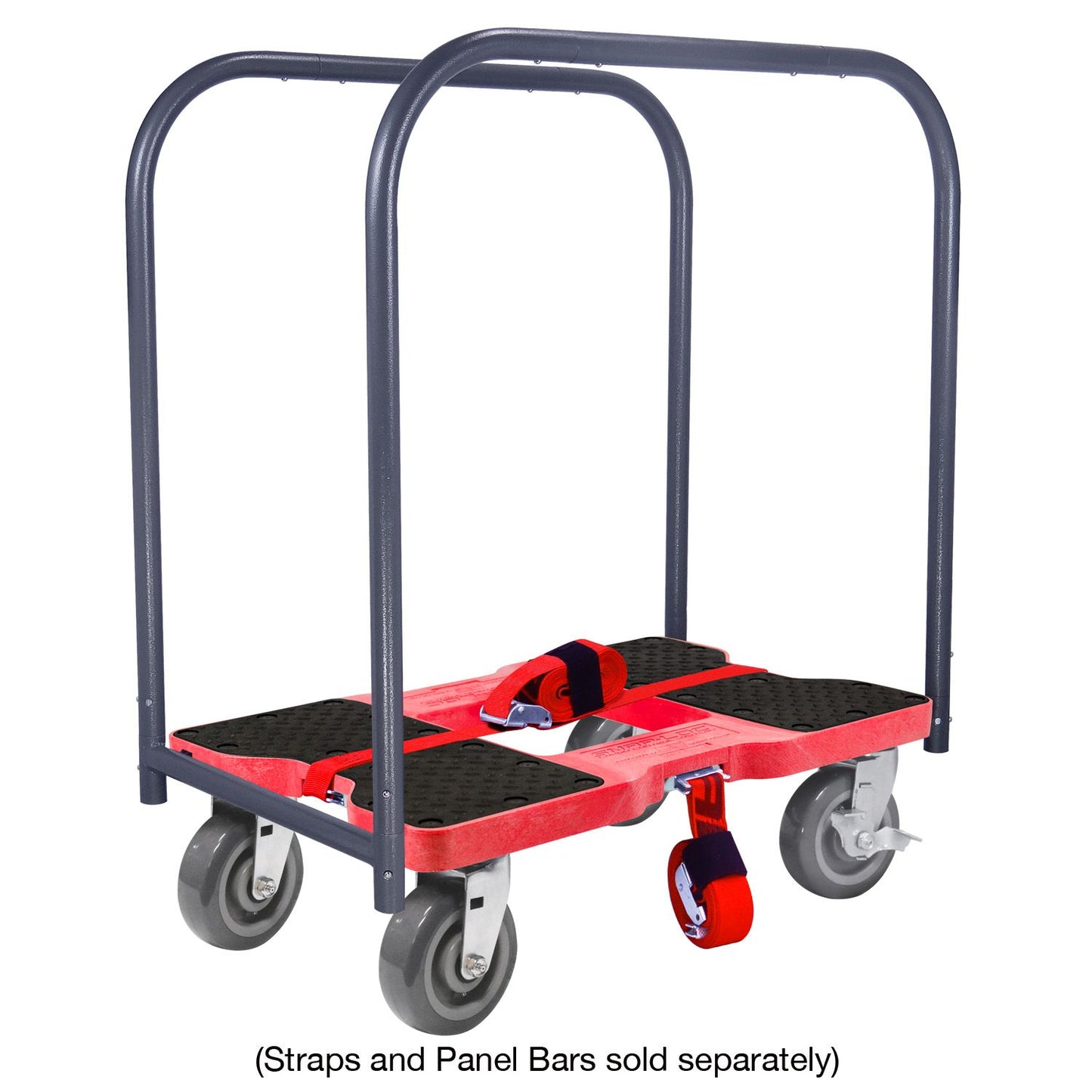 Snap-Loc E-Track Dolly – Super-Duty, 1,800 lb Capacity with 6” Polyurethane Swivel Casters - Red