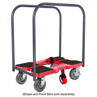 Snap-Loc E-Track Dolly – Super-Duty, 1,800 lb Capacity with 6” Polyurethane Swivel Casters - Red