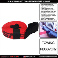 Snap-Loc 4 in x 30 ft Tow Recovery Strap – 20,000 lb