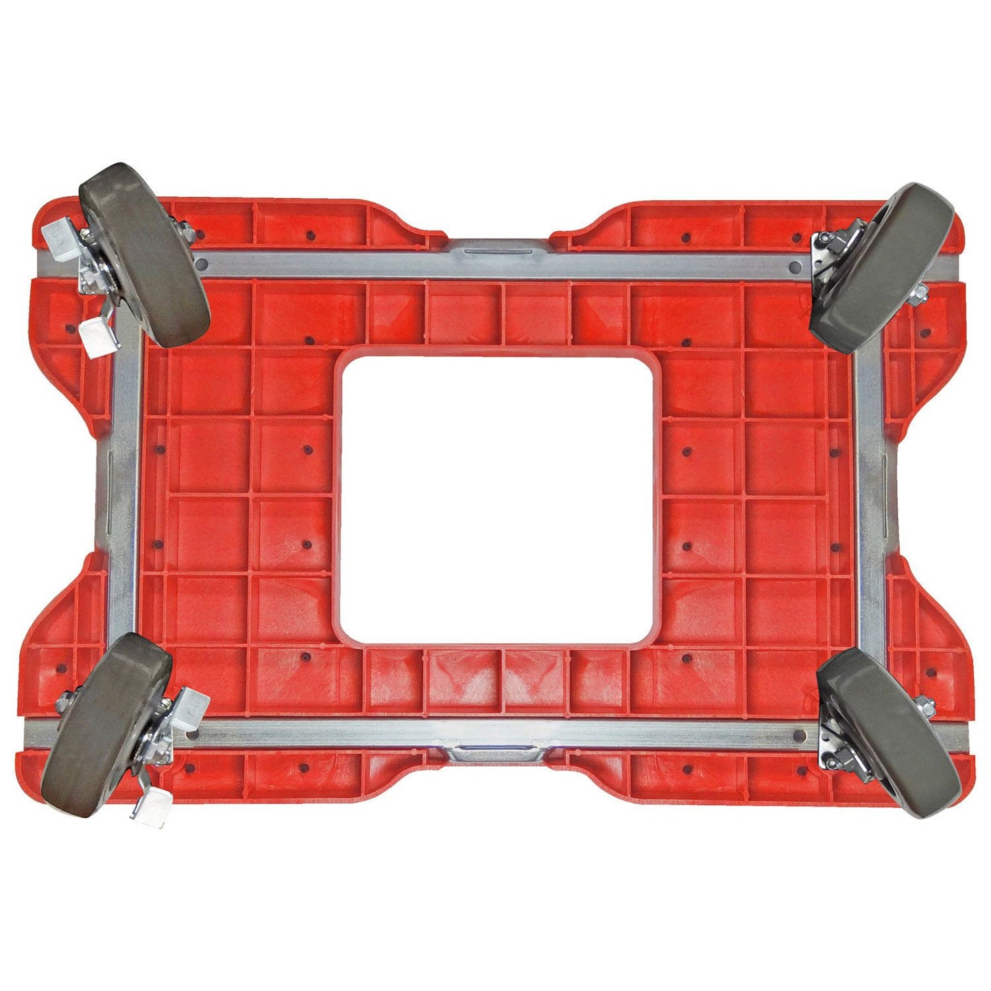 Snap-Loc E-Track Dolly – Super-Duty, 1,800 lb Capacity with 6” Polyurethane Swivel Casters - Red