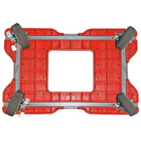 Snap-Loc E-Track Dolly – Super-Duty, 1,800 lb Capacity with 6” Polyurethane Swivel Casters - Red