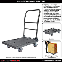 SNAP-LOC 500 lb DIY Easy-Move Push Cart Platform Truck