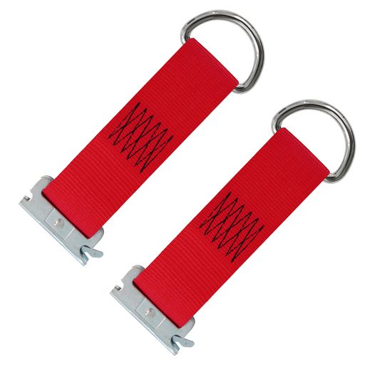 Snap-Loc 2” x 9” E-Track D-Ring Strap – 4,400 lb – 2-Pack