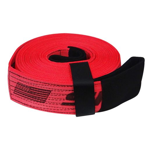 4M 5-Ton Recovery Tow Strap With Flat Snap Hook & Reinforced Loops – Heavy Duty, UV/Weather Resistant