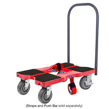 SNAP-LOC 1,800 lb Super-Duty E-Track Push Cart Dolly Red